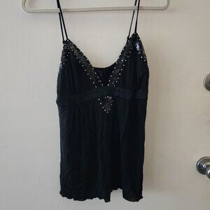 BCBGmaxazria Black Sequin Top, NWT Sz Medium